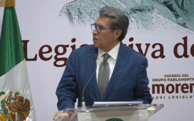 Diputado Ricardo Monreal anuncia que el lunes se abordará la Ley de lavado de dinero.