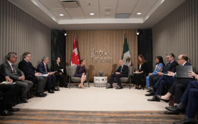 Presidenta Claudia Sheinbaum propone en G 7 , cumbre mundial por el Bienestar económico que fortalezca la cooperación para el desarrollo y un comercio justo como base de una paz duradera.