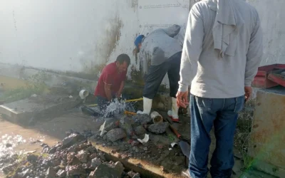 JUMAPAM controla fuga y restablece el servicio en Playa Sur y zona del Faro