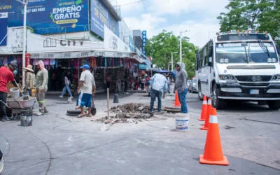 Avanzan obras de mantenimiento y rehabilitación de infraestructura vial en toda la ciudad.