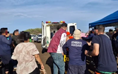 Hombre resulta lesionado por embarcación en Playa Las Glorias, Guasave