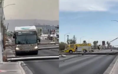 Tormenta de viento y polvo arranca más de 50 postes de luz en Las Vegas y deja 33 mil personas sin electricidad