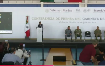 Evaden funcionarios del gabinete de seguridad el homicidio de Héctor Melesio Cuén y la entrega de Ismael Zumbada García, llenan de cifras alegres su visita .