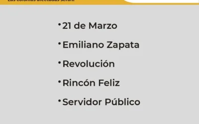 Por obra de pavimentación en la colonia Emiliano Zapara suspenderán servicio de agua potable el lunes en estas colonias