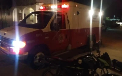 Motociclista resulta herido en un choque en Santa Teresa, en Mazatlán.