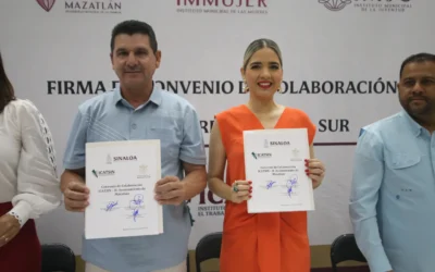 Firman convenio Ayuntamiento de Mazatlán e ICATSIN.