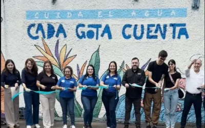 Inauguran mural «Cada Gota Cuenta» para fomentar conciencia sobre el agua en Culiacán.