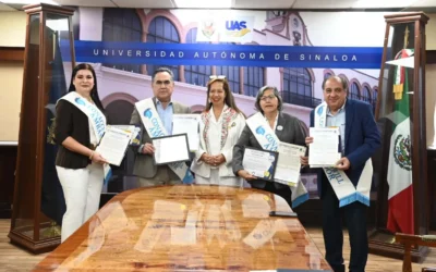 Nombran y otorgan al Rector Jesús Madueña y la doctora Sofía Angulo, el estado, honor y títulos de grado de Embajadores de Buena Voluntad y Mensajeros Estratégicos para La Paz.