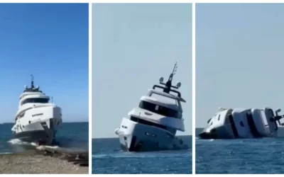 Yate de lujo se hunde en Turquía minutos después de su inauguración