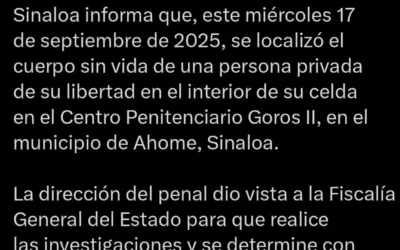 Encuentran un muerto en penal de Goros