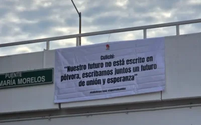 Culiacán Valiente coloca «mantas» con mensajes de esperanza en lugar de miedo