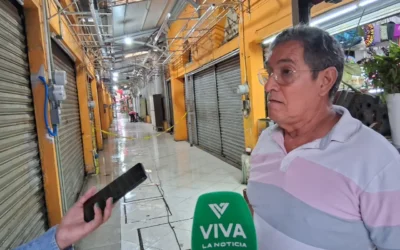 Locatarios denuncian trabajos defectuosos en el mercado Pino Suárez tras rehabilitación de canaletas