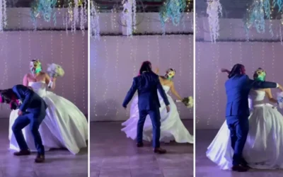 Novios cambian el vals por un ring: su boda con lucha libre se vuelve viral