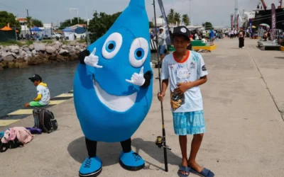 ‘Tago’, la mascota de Jumapam se va de pesca y promueve el cuidado del agua