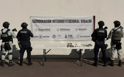 Droga, teléfonos celulares, puntas y otros objetos prohibidos fueron asegurados por el Grupo Interinstitucional en el Centro Penitenciario Aguaruto, en Culiacán.