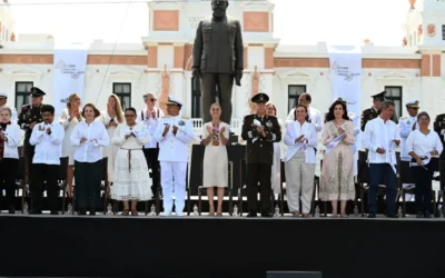 La soberanía se conquista , se protege y se defiende día tras día dia : presidenta Claudia Sheinbaum en el 204 aniversario defiende la armada de México.