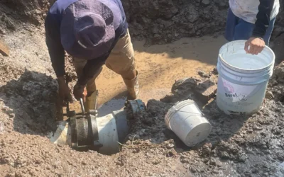 JUMAPAM repara en tiempo récord avería en línea de abasto en Alborada.