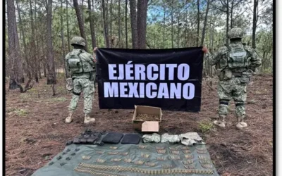 Ejército Mexicano localiza 6 áreas de concentración de material para la elaboración de droga sintética en Sinaloa