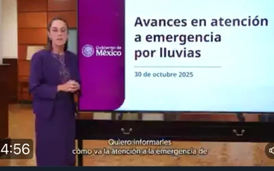 El gobierno de México respalda a comunidades afectados por lluvias ; más de 90 mil familias recibieron primer apoyo : Presidenta Claudia Sheinbaum.