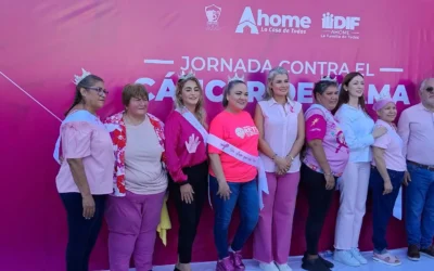 Ahome se viste de rosa con la Marcha Rosa 2025 para crear conciencia sobre el cáncer de mama