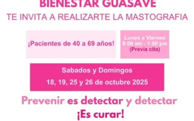 IMSS-Bienestar Guasave invita a mujeres a sumarse a la campaña “Hazte la Mastografía”.
