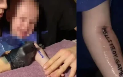 Indignación mundial por video de pareja rusa que fingió tatuar a su bebé para un reto de TikTok