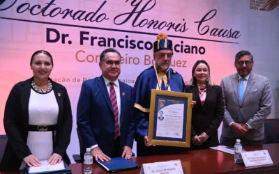 Entrega la UAS el Grado de Doctor Honoris Causa a Luciano Concheiro, reconociendo su aporte académico y científico, así como su labor por la justicia social y la transformación educativa de México.