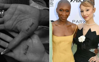 Ariana Grande y Cynthia Erivo sellan su amistad con tatuajes idénticos antes del estreno de Wicked: For Good