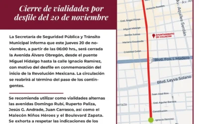¡Por desfile! Cerrarán un tramo de la avenida Álvaro Obregón