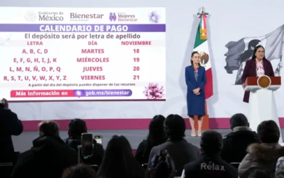 Del 18 al 21 de noviembre inicia pago a nuevas beneficiarias de la pensión mujeres del Bienestar.