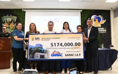¡Generosidad y compromiso! Entrega Rector Jesús Madueña una donación de 174 mil pesos a Ganac, obtenida con aportaciones voluntarias de directores y funcionarios universitarios