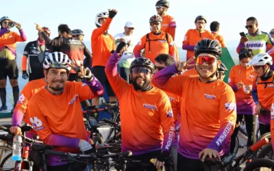 Rodada Naranja reúne a ciclistas en Sanalona en el marco de los 16 Días de Activismo contra la Violencia de Género