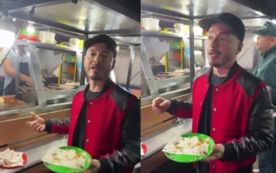 J Balvin se vuelve viral tras comer tacos callejeros antes del Flow Fest 2025