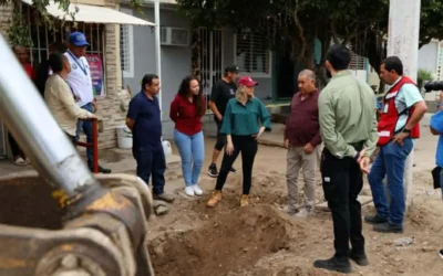 Supervisa la presidenta Estrella Palacios, obra de alcantarillado realizada en el Jabalíes por la JUMAPAM