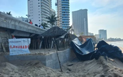 Denuncian que obra irregular continúa pese a clausura de Profepa en la zona de playa de Mazatlán