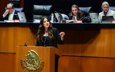 Con esta ley de aguas criminalizan a los productores pero Morena abraza a los verdaderos criminales: Senadora Paloma Sanchez.