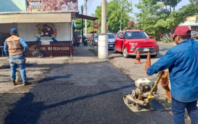 Refuerza Gobierno de Mazatlán el Programa Permanente de Bacheo en distintos puntos de la ciudad.