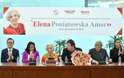 Elena Poniatowska recibe homenaje en el Senado y lanza un llamado a escuchar más voces
