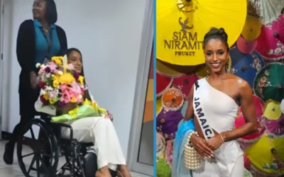 Miss Jamaica reaparece tras grave accidente en Miss Universo 2025
