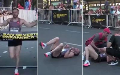 Golpe de calor en la San Silvestre: el ganador se desvaneció tras cruzar la meta