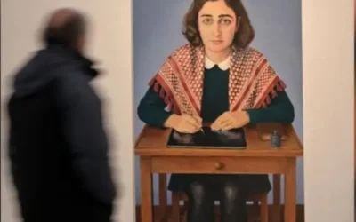 Obra de Ana Frank envuelta en un pañuelo palestino en museo alemán genera fuerte polémica