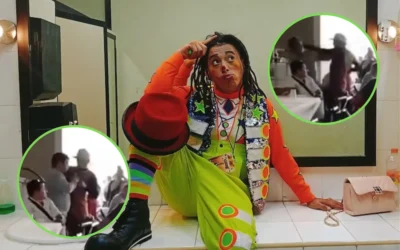 Payaso se va a los golpes en posada por comentarios ofensivos contra su esposa