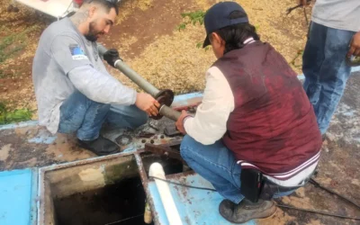JUMAPAM da mantenimiento a la red de agua potable en varias comunidades de la zona rural.