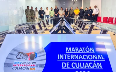 Durante reunión de trabajo, autoridades diseñan operativo de seguridad para el Maratón Internacional de Culiacán 2026.