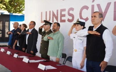 Impulsa Gobierno de Mazatlán valores cívicos y el bienestar de la niñez en Lunes Cívico