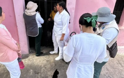 Secretaría de Salud supervisa campaña de vacunación contra el sarampión en el sur del estado.