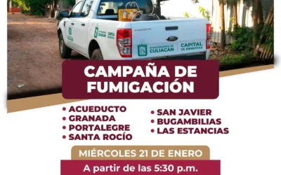 Dan seguimiento a campaña de fumigación en colonias de Culiacán