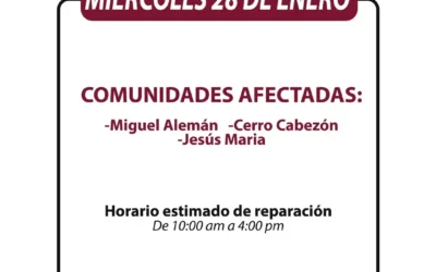 Jumapag anuncia suspensión temporal del servicio de agua potable este miércoles.