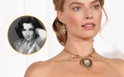 La historia detrás del legendario collar Taj Mahal de Elizabeth Taylor que Margot Robbie llevó a la alfombra roja