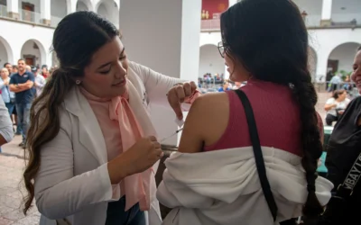 Alta afluencia registra el módulo de vacunación contra el sarampión en el Ayuntamiento de Culiacán